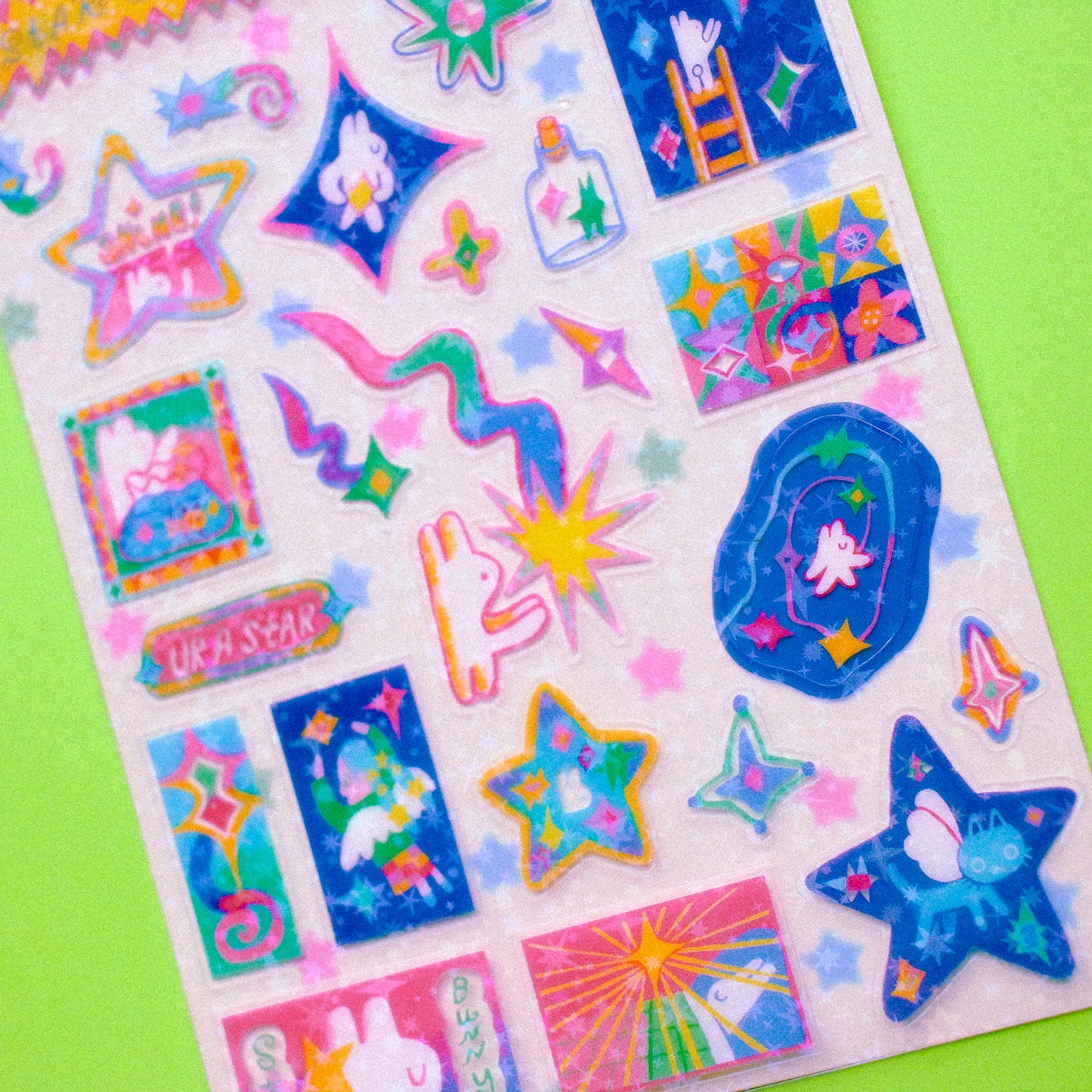 'Star Collector' A6 Star Holo Sticker Sheet