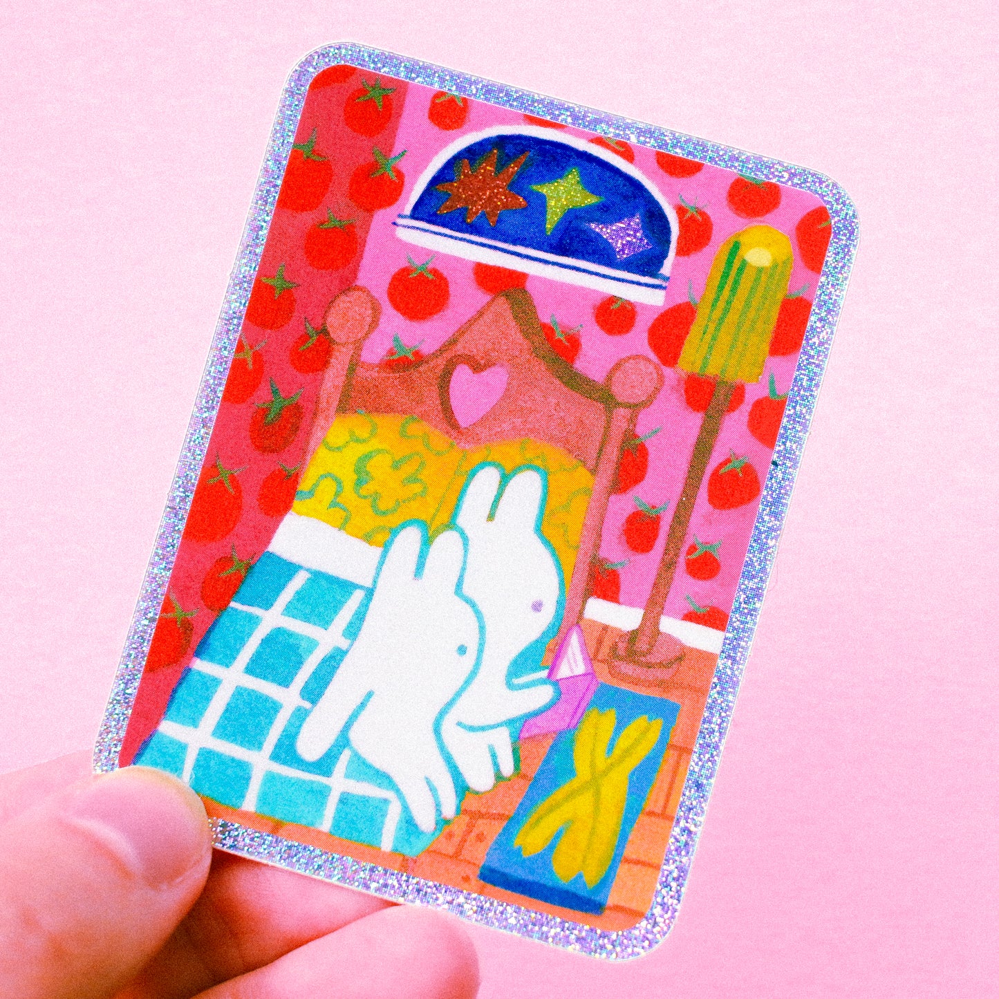 'Midnight Storytelling' Glitter Vinyl Sticker