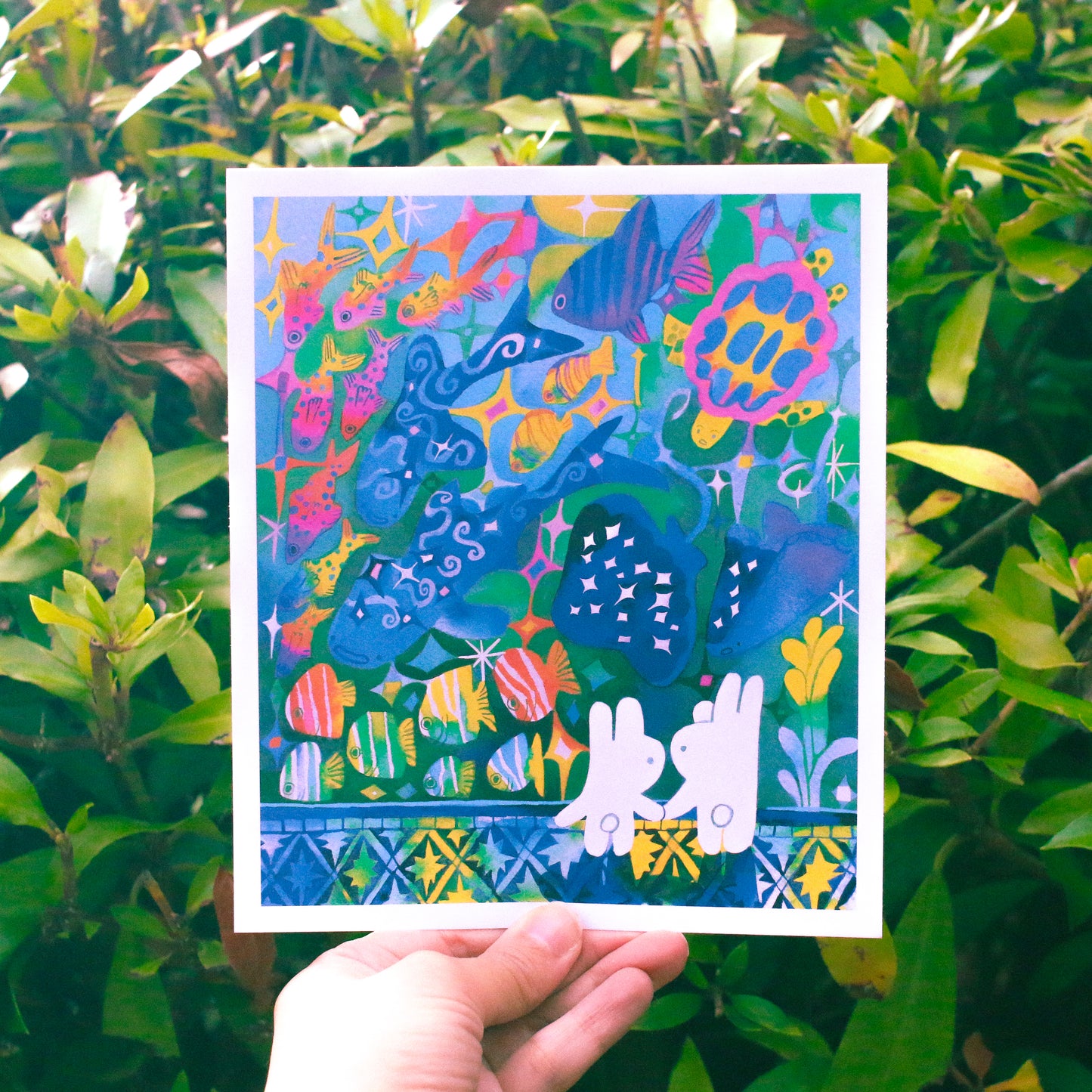 'Watching the Fishes with You' Art Print ~ 6x7