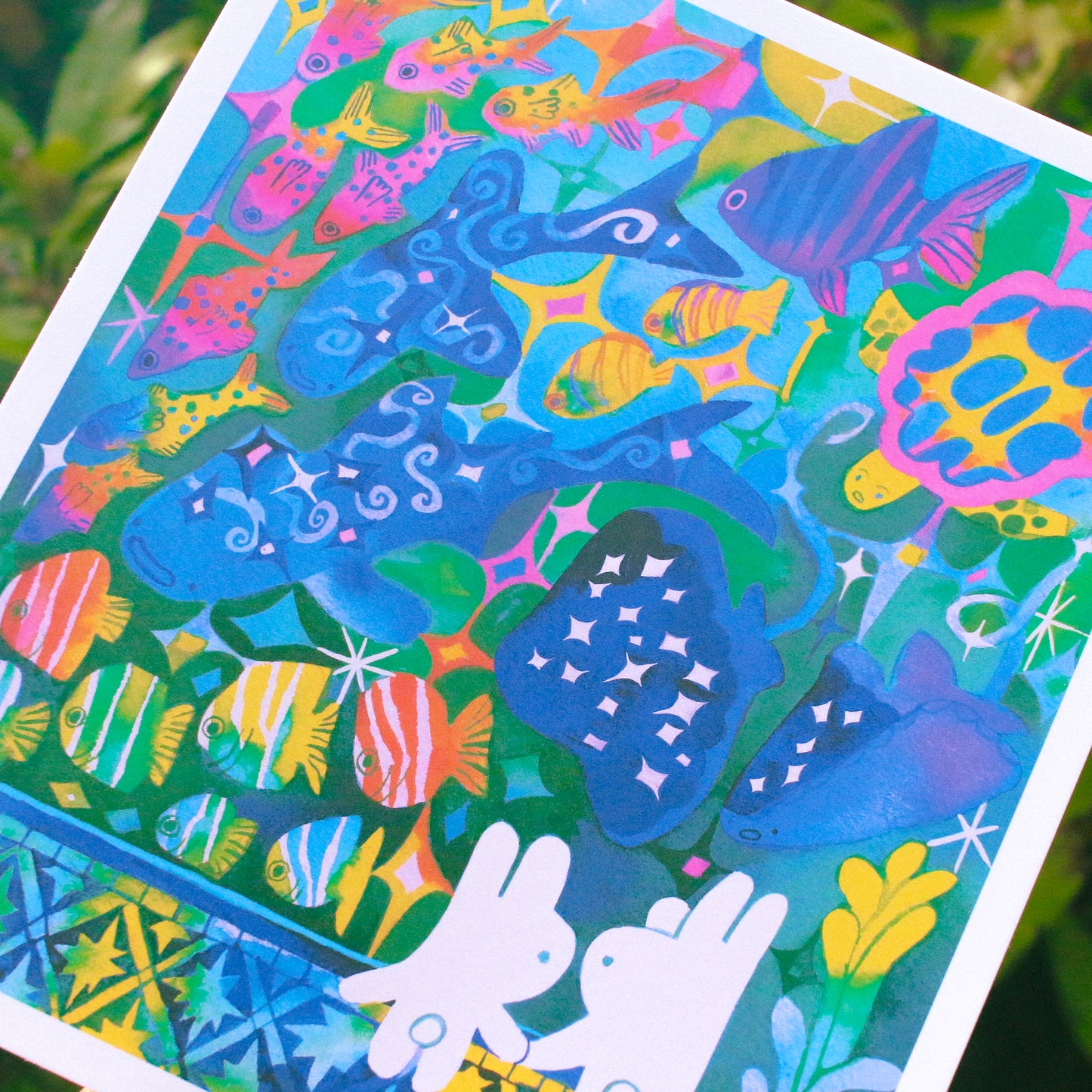 'Watching the Fishes with You' Art Print ~ 6x7