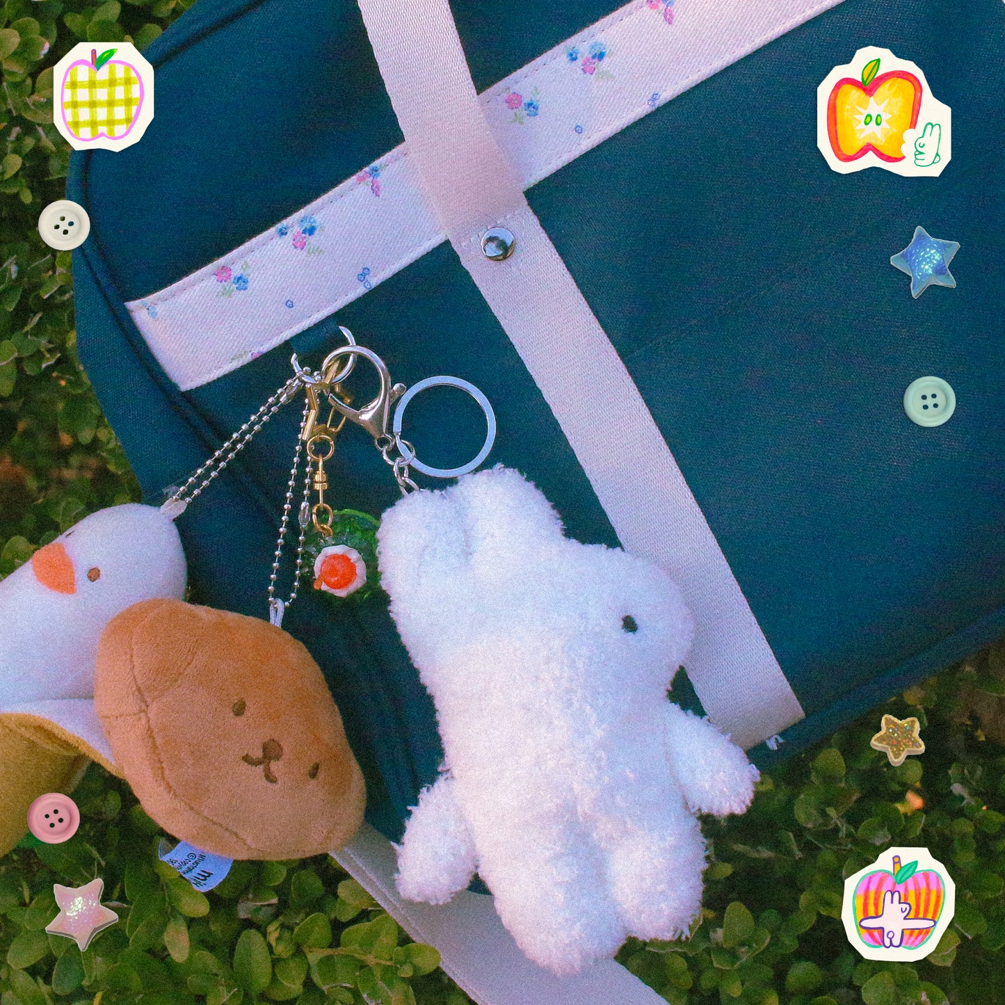 Odd Rabbit Plush Charm
