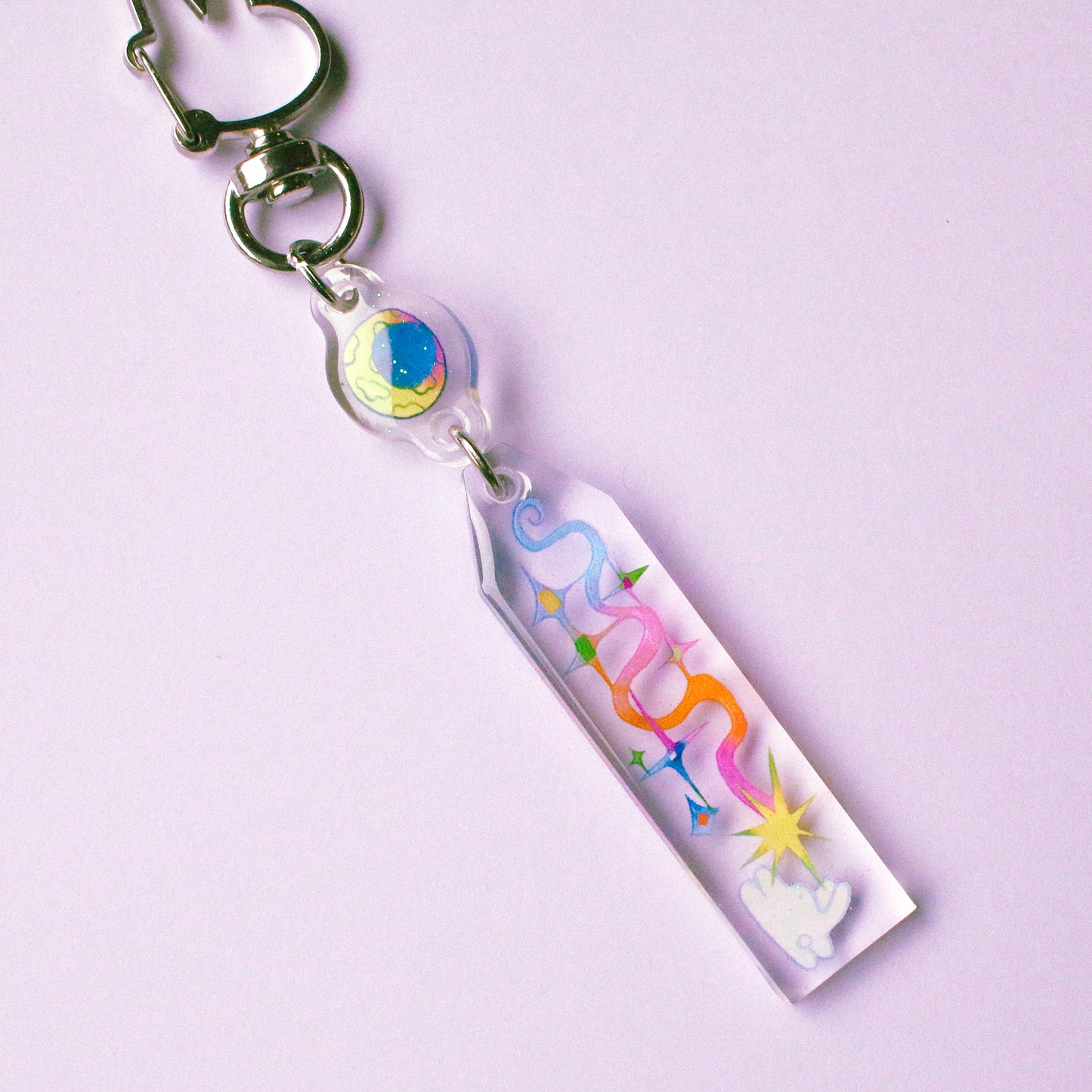 'Starcatcher' Glitter Acrylic Charm