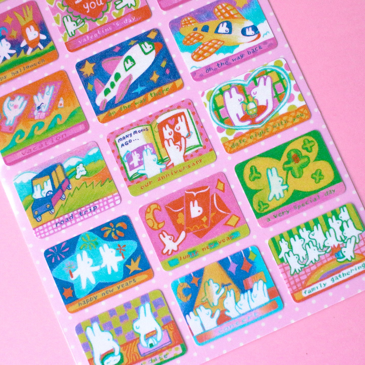 'A Very Special Day' Frosted Glitter Sticker Sheet (Two Sizes Available)