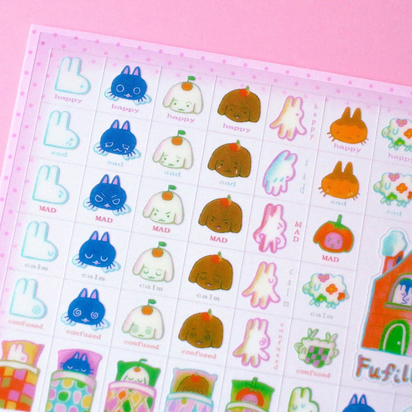 'Today I Feel...' Transparent Sticker Sheet ~ 102x132mm
