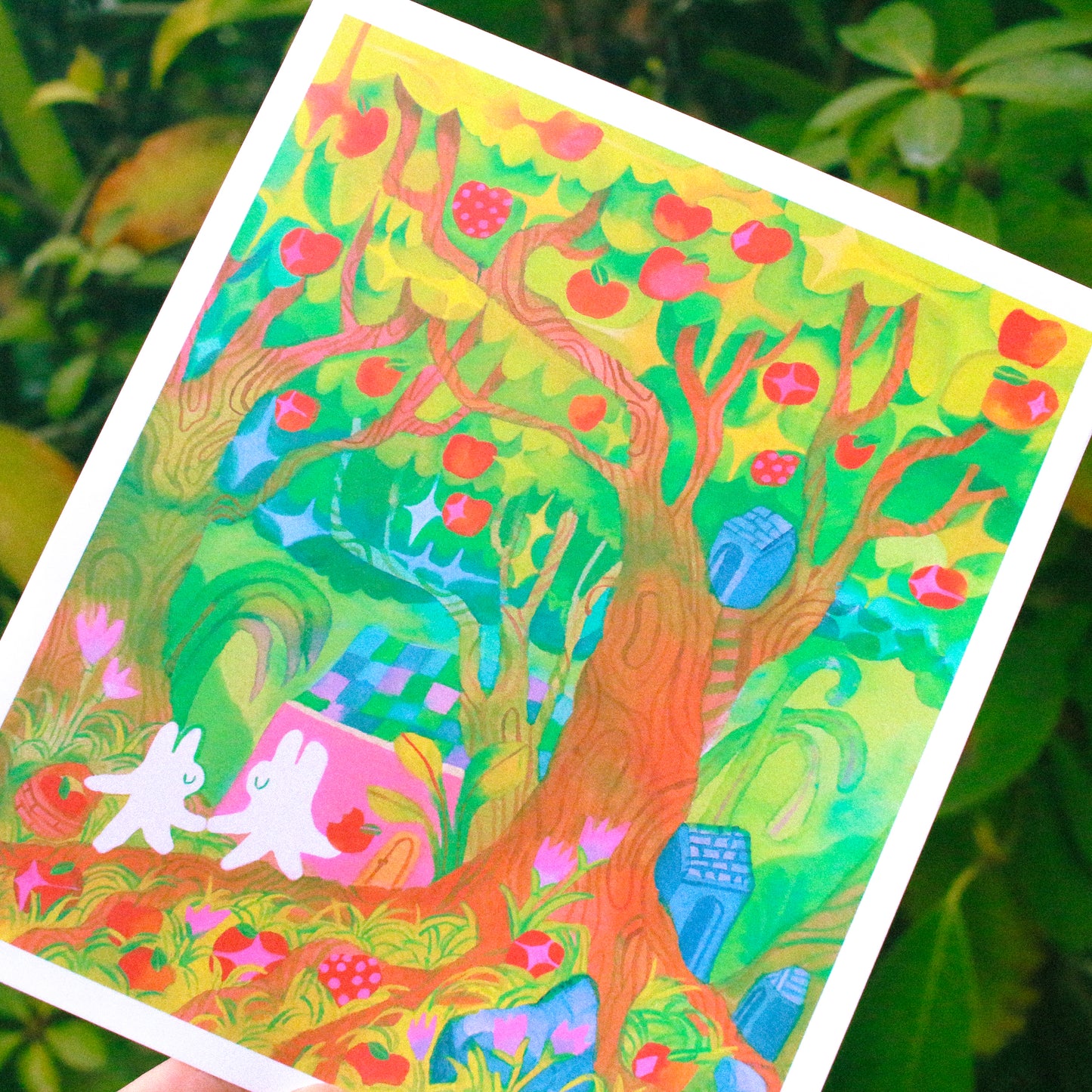 'Apple Picking Date' Art Print ~ 6x7