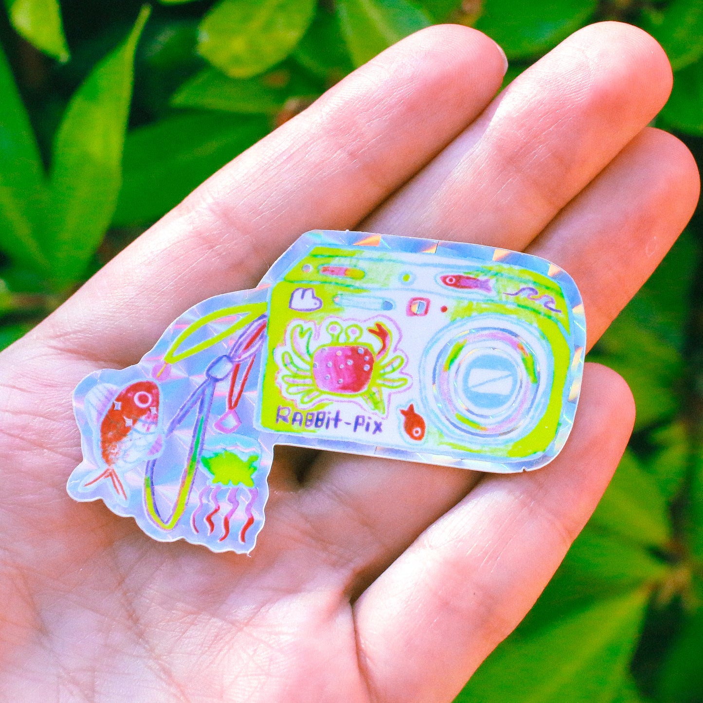 PACK OF 8 ~ Rabbit Retro Tech Small Vinyl Stickers
