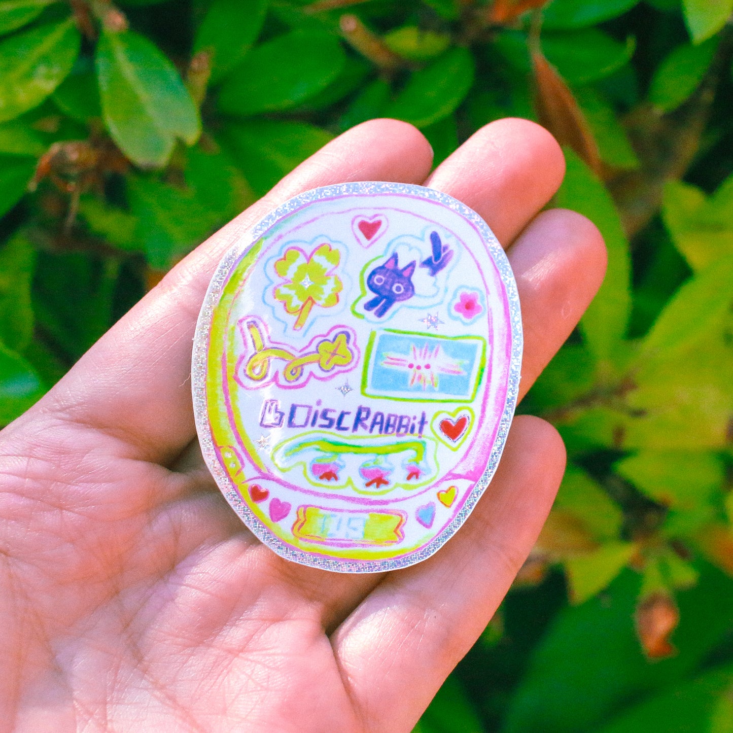 PACK OF 8 ~ Rabbit Retro Tech Small Vinyl Stickers