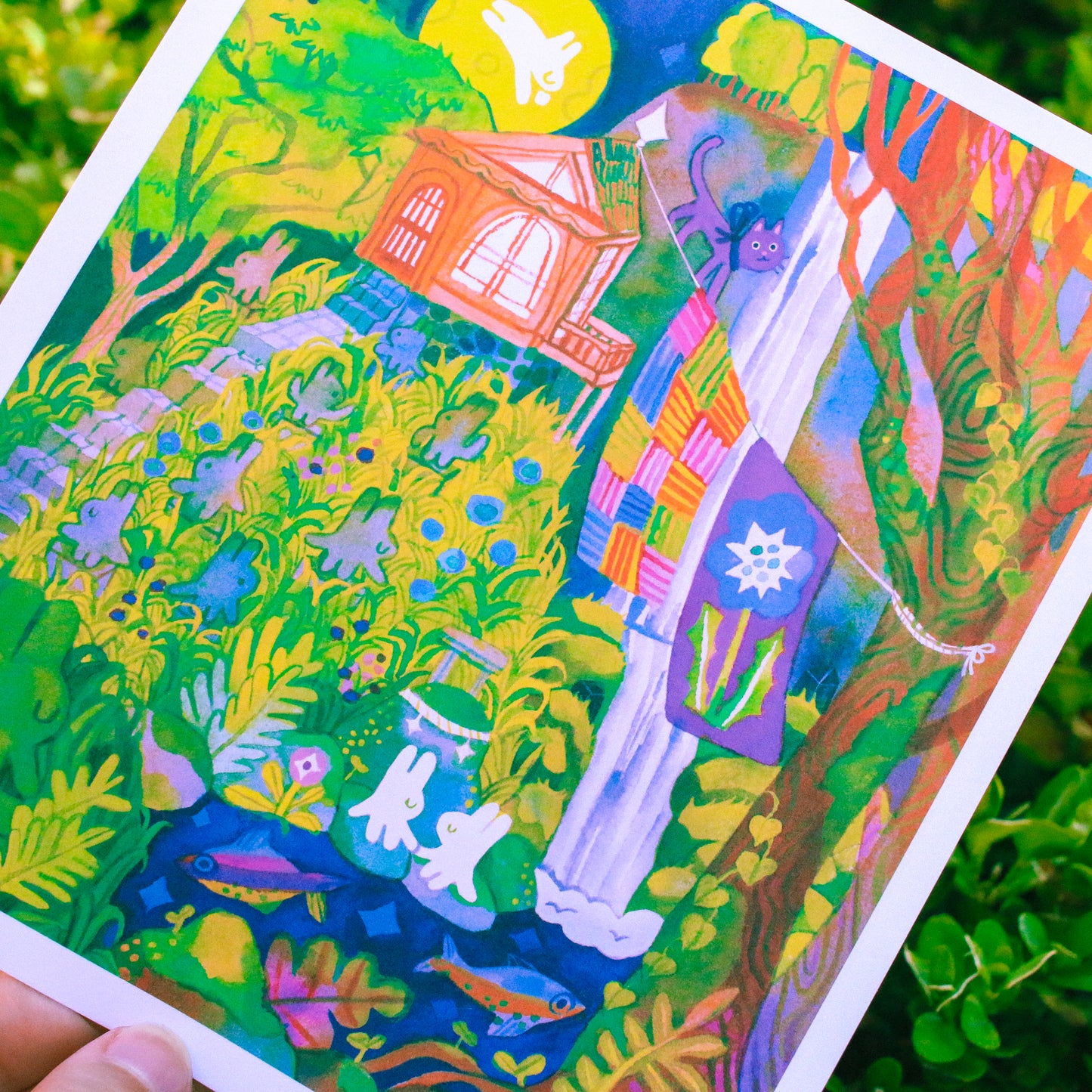 'Meet Me at the Waterfall' Art Print ~ 6x7