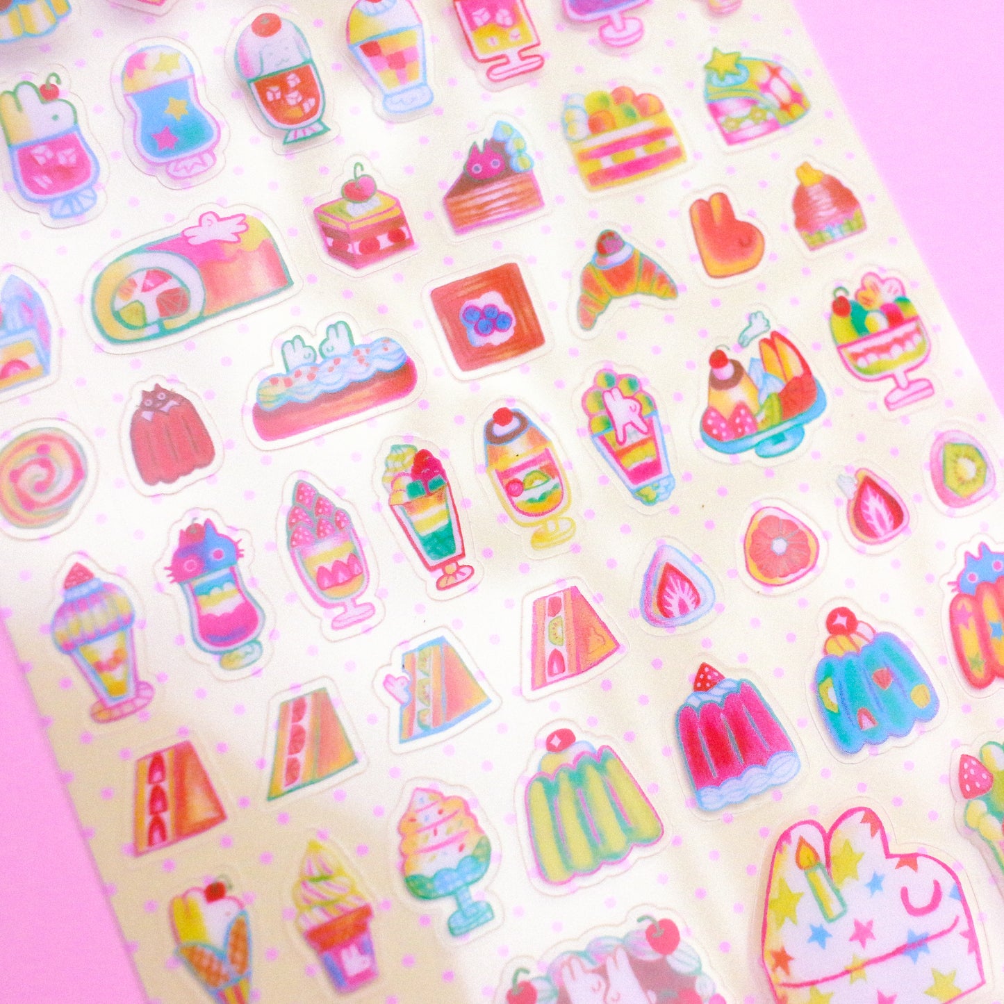 'My Little Dessert' A6 Sticker Sheet (Two Versions)
