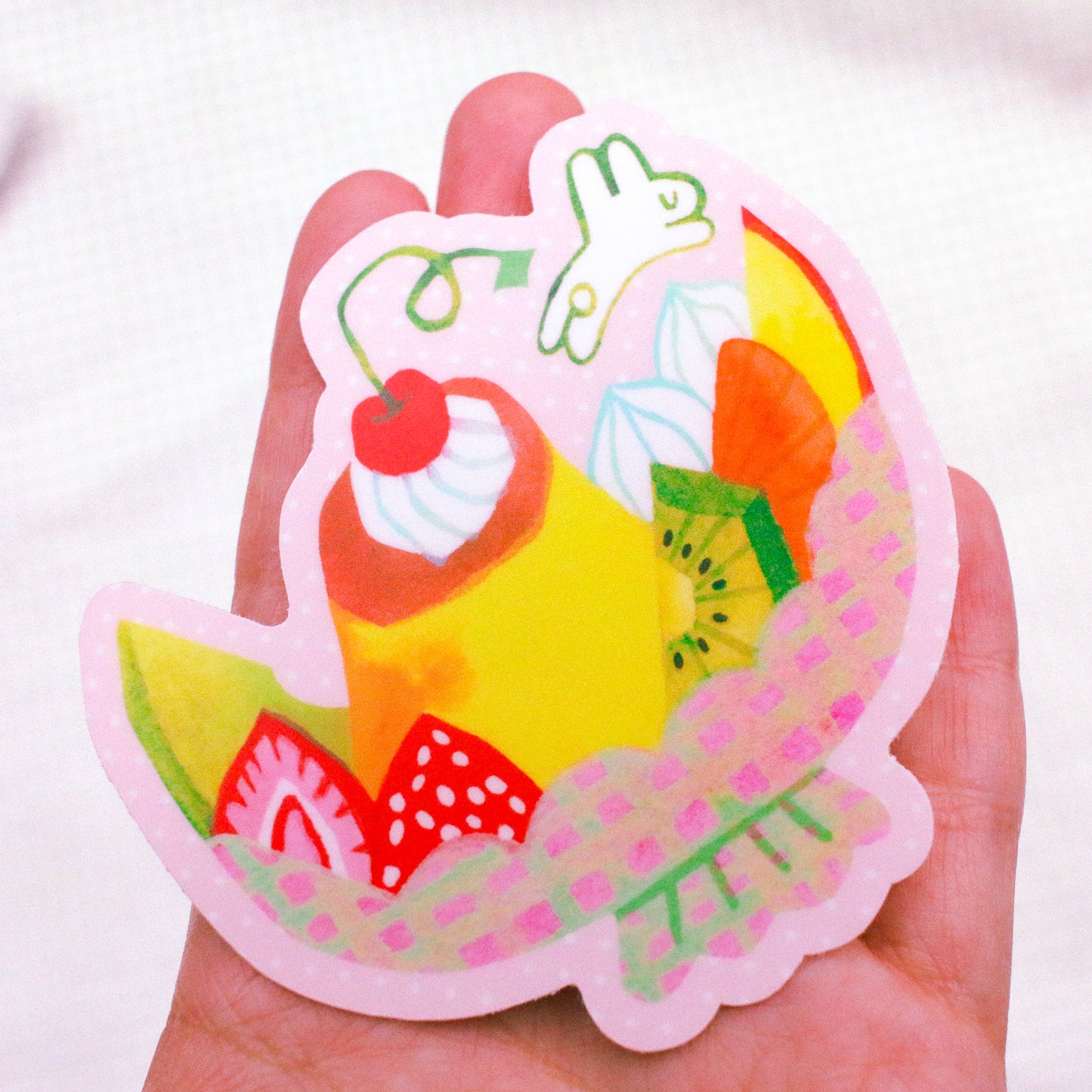 'Pudding a la Mode' Vinyl Sticker