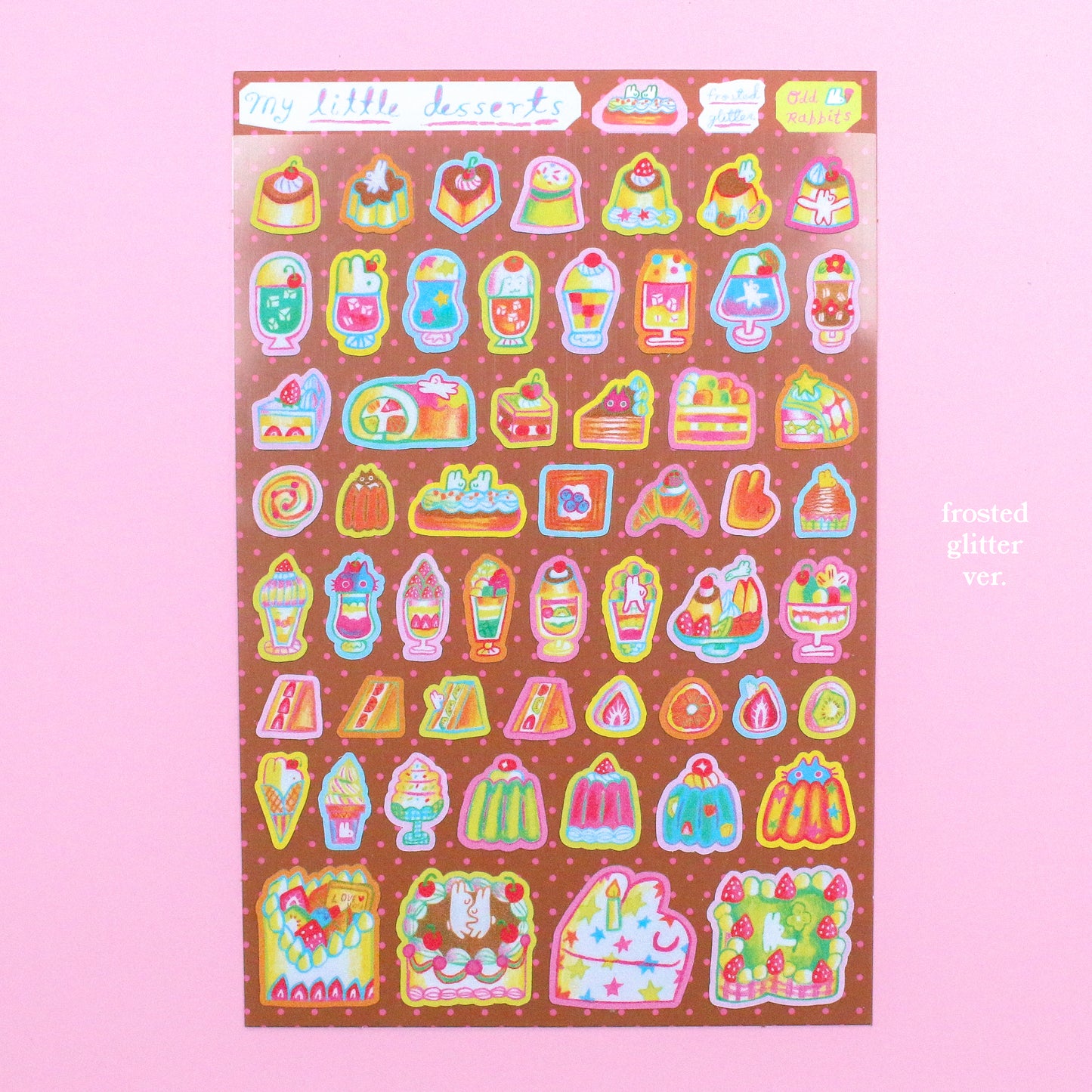 'My Little Dessert' A6 Sticker Sheet (Two Versions)