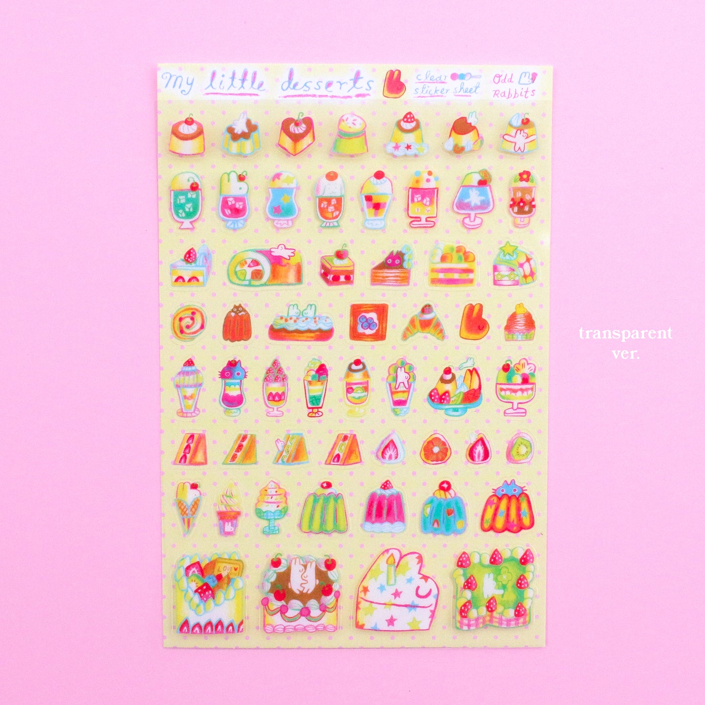 'My Little Dessert' A6 Sticker Sheet (Two Versions)