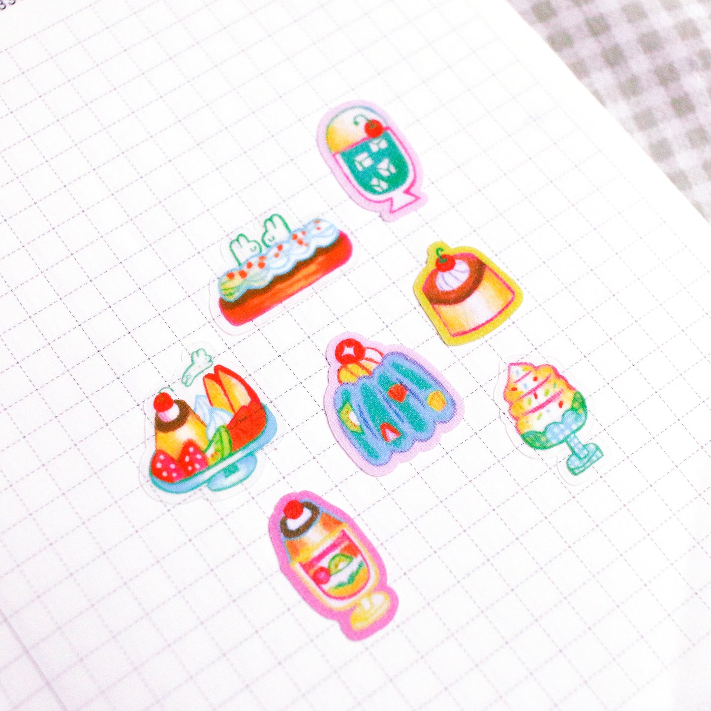 'My Little Dessert' A6 Sticker Sheet (Two Versions)