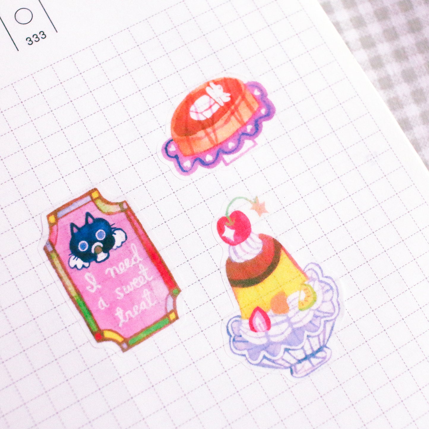 'Dessert at the Kissaten' A6 Washi Sticker Sheet