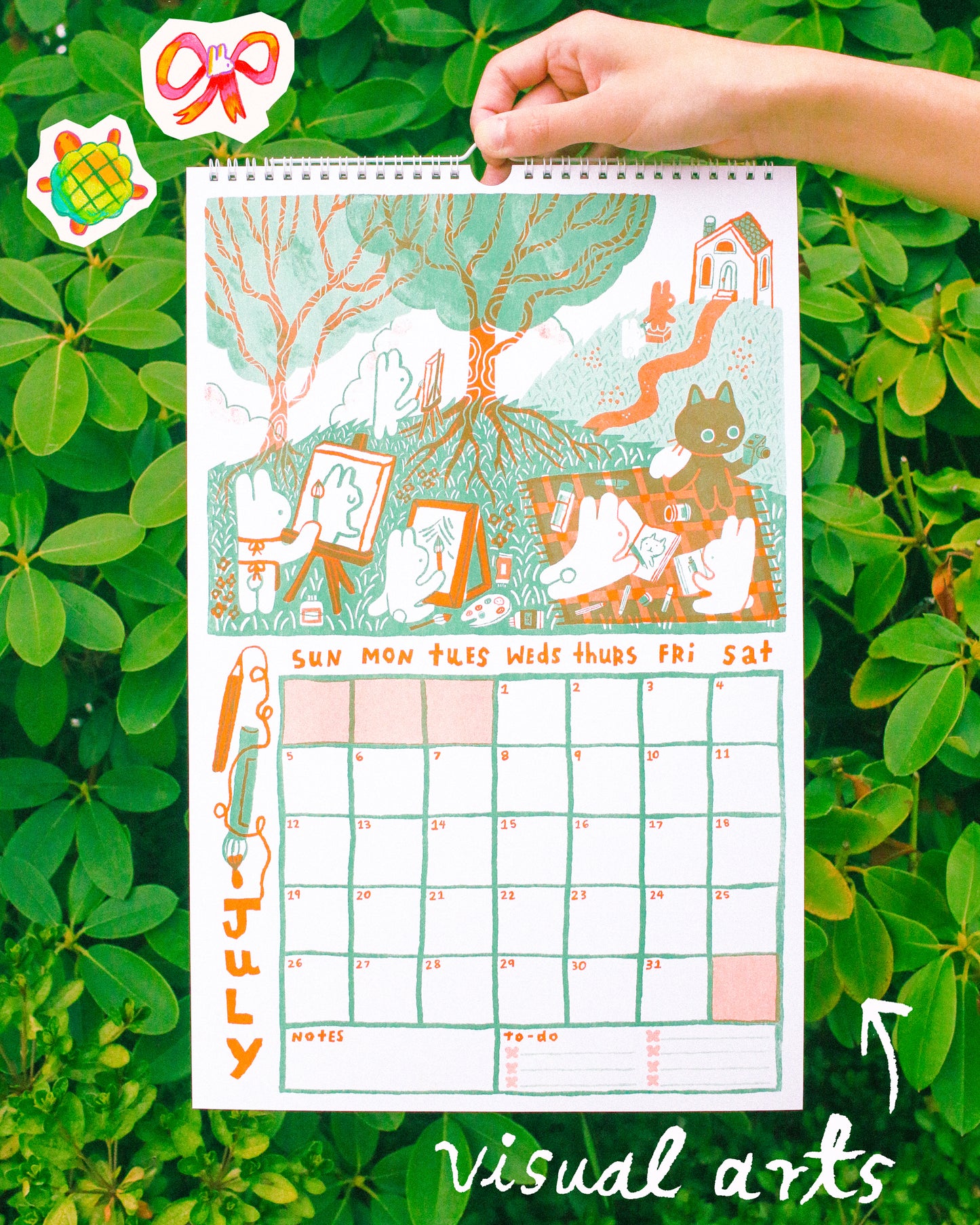 2026 Risograph Calendar Preorder (anything ordered with the preorder will not be shipped until the preorder is shipped)