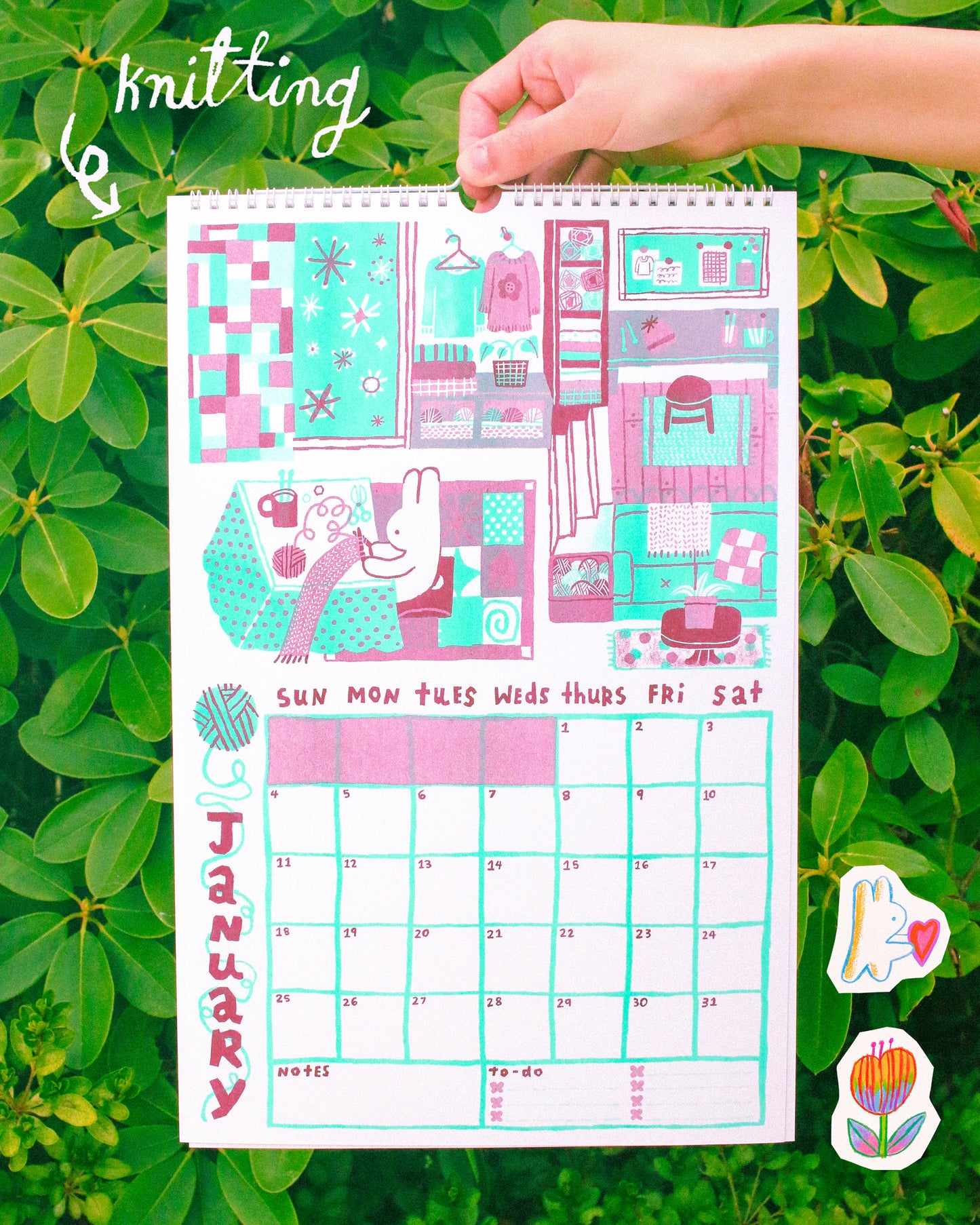 2026 Risograph Calendar Preorder (anything ordered with the preorder will not be shipped until the preorder is shipped)