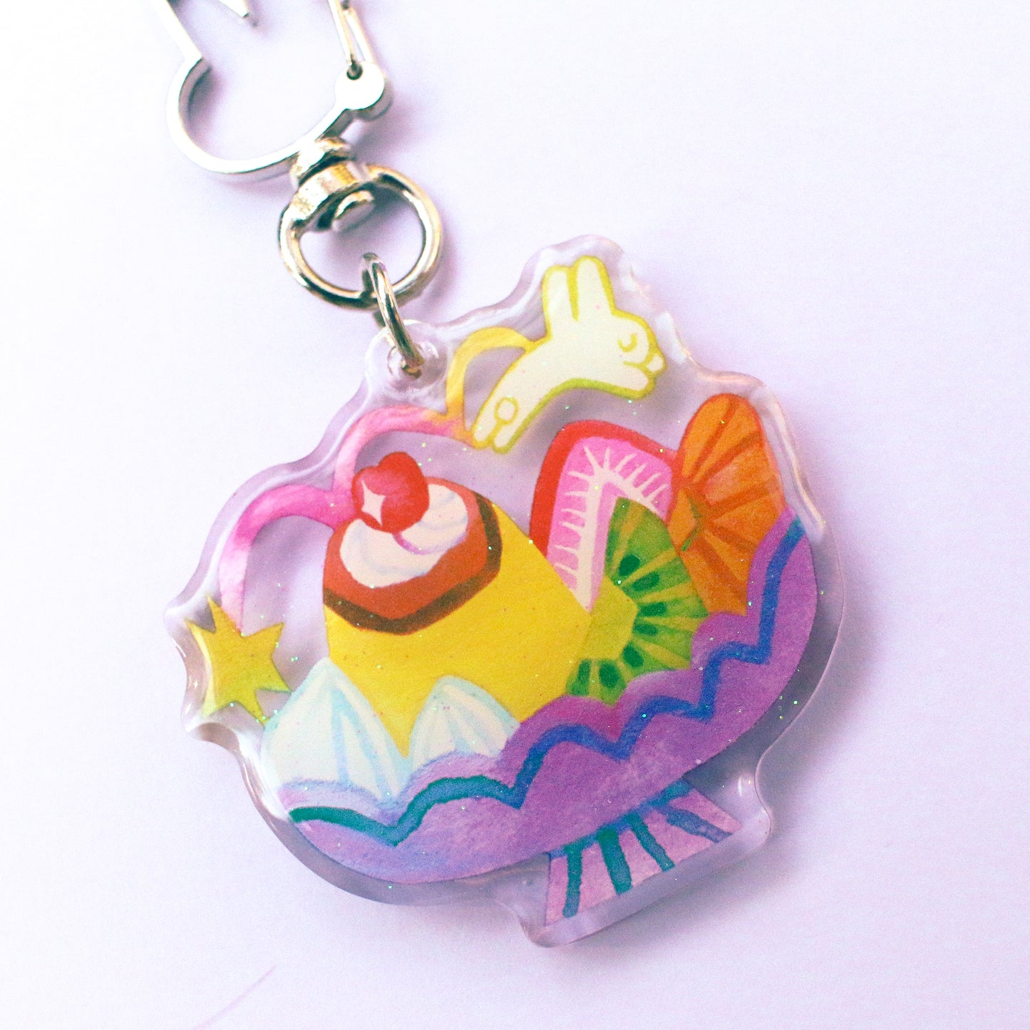 'Shooting Star a la Mode' Acrylic Charm