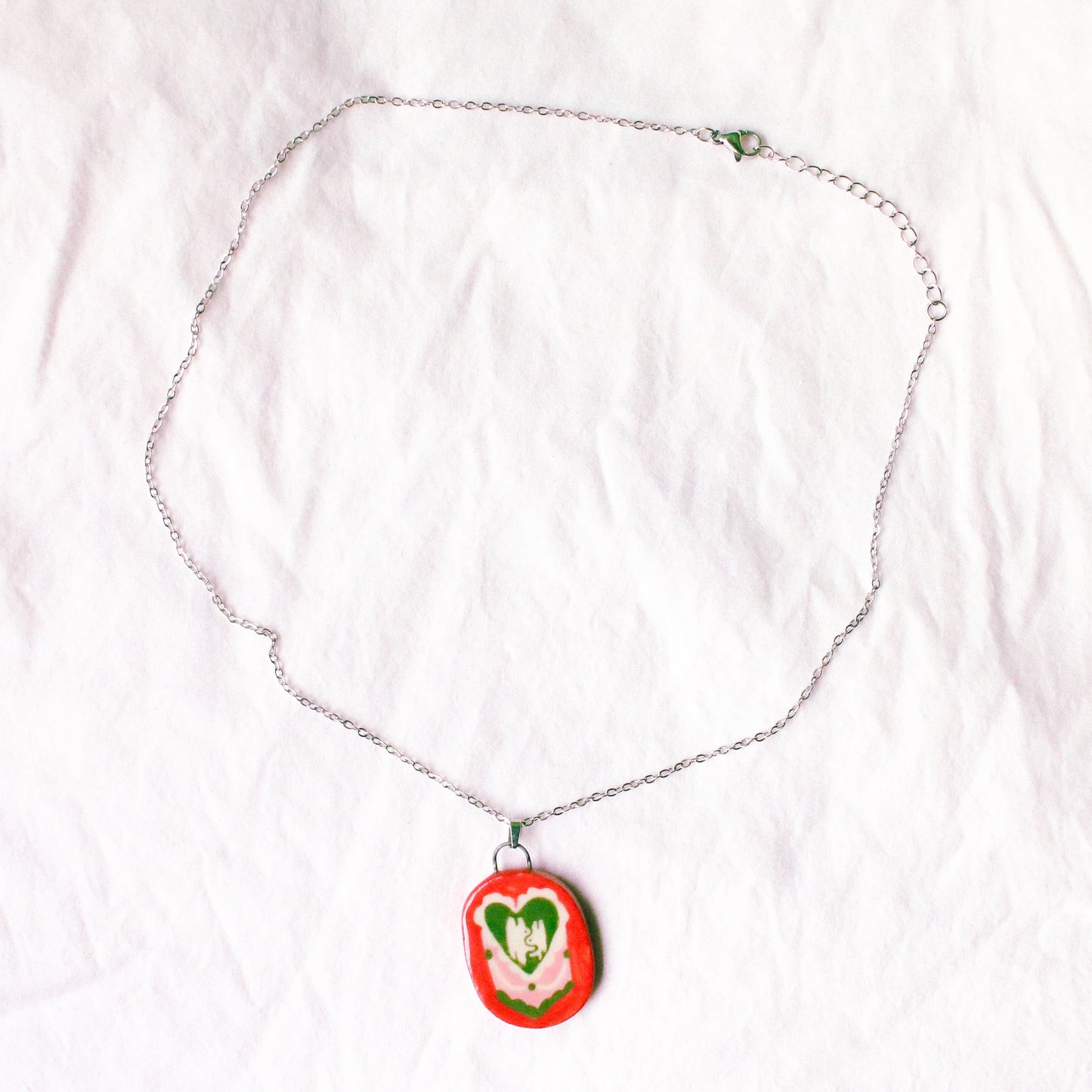 'Cake for You & Me' Handmade Ceramic Necklace