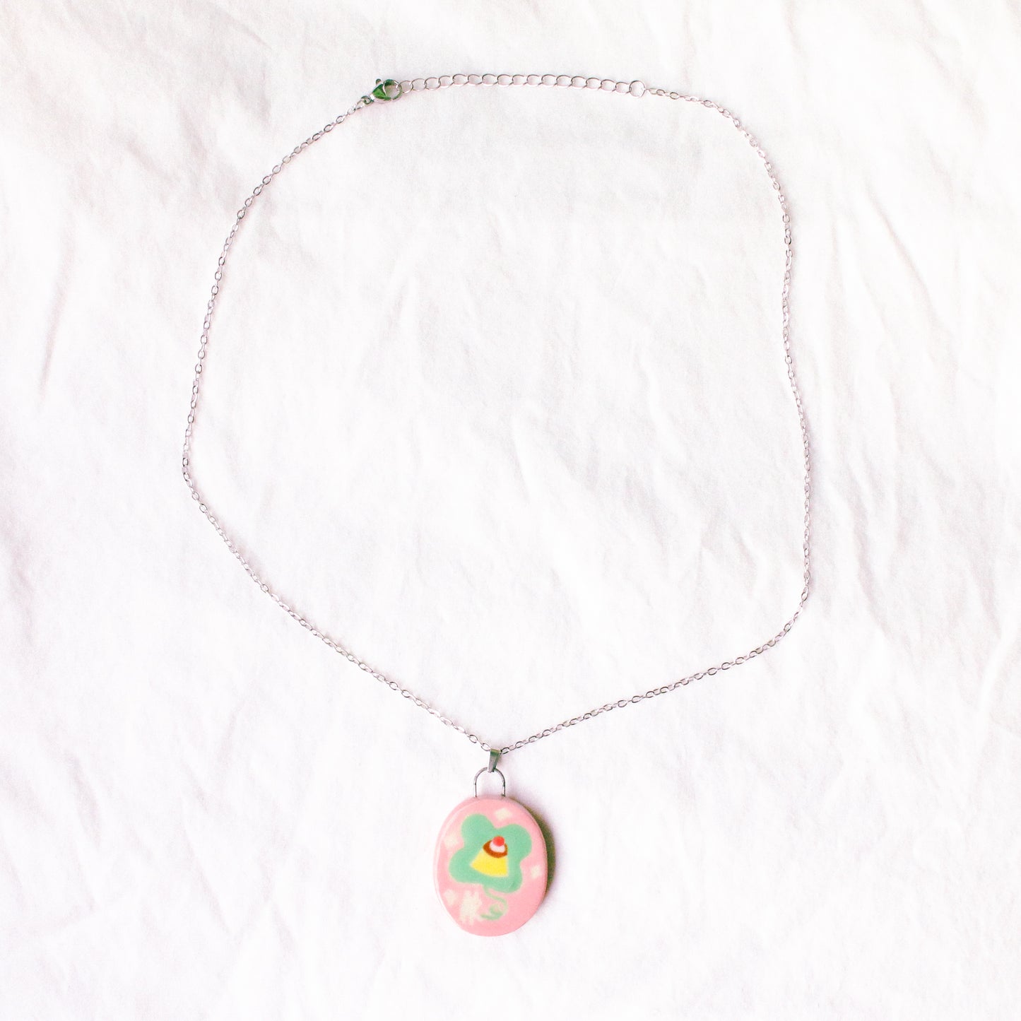 'Lucky Pudding' Handmade Ceramic Necklace