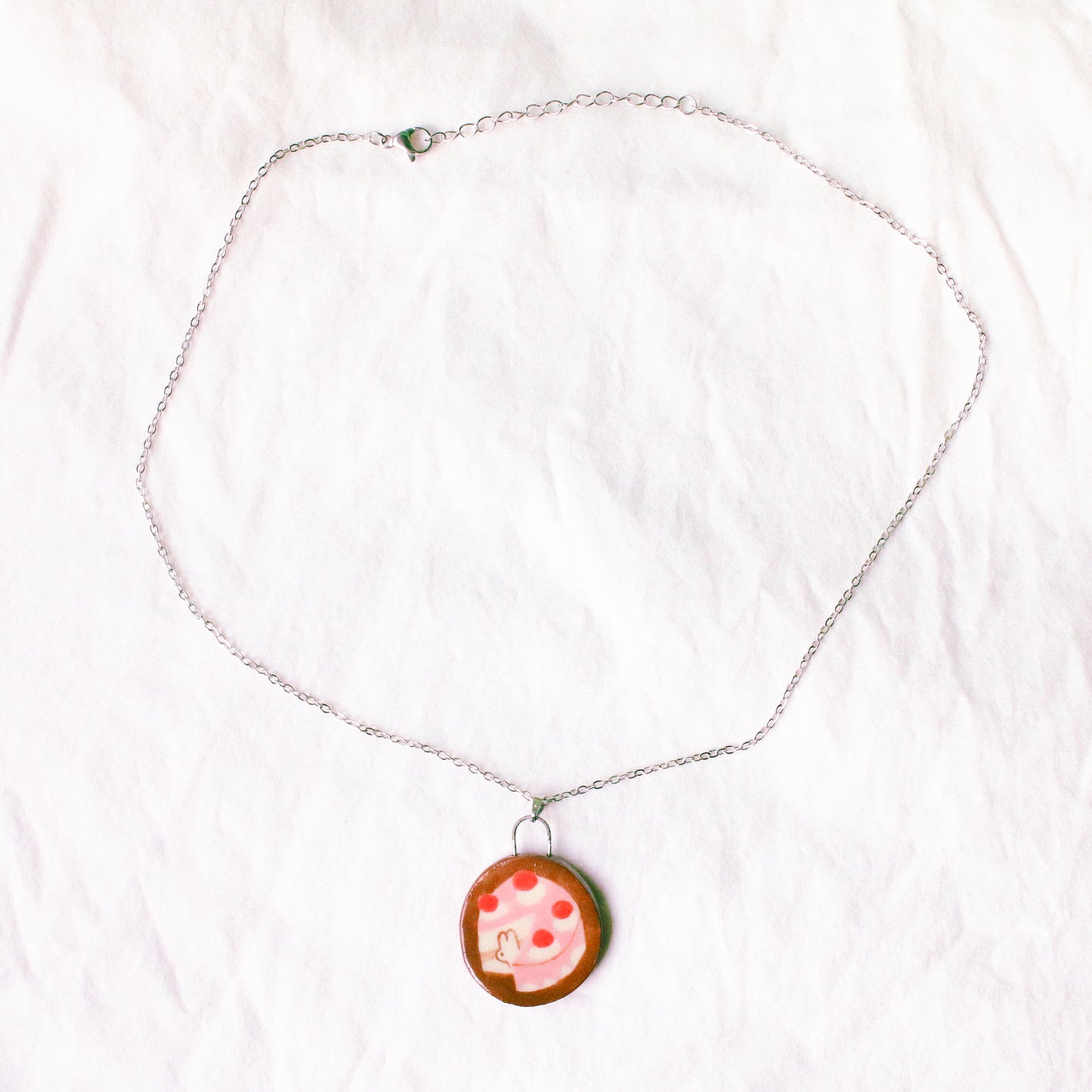 'Cherry Cake' Handmade Ceramic Necklace