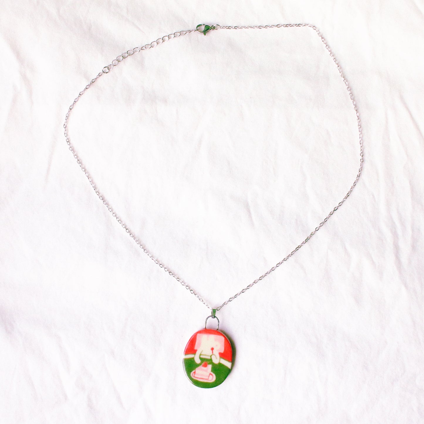 'Cake in Bed' Handmade Ceramic Necklace