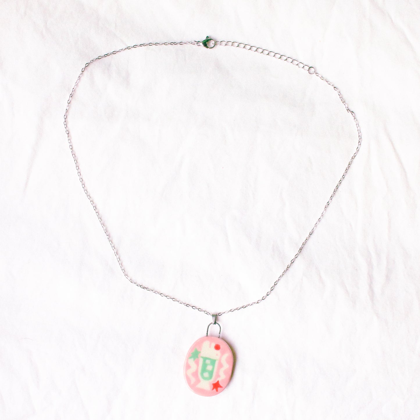 'Bunny Melon Soda' Handmade Ceramic Necklace (Copy)