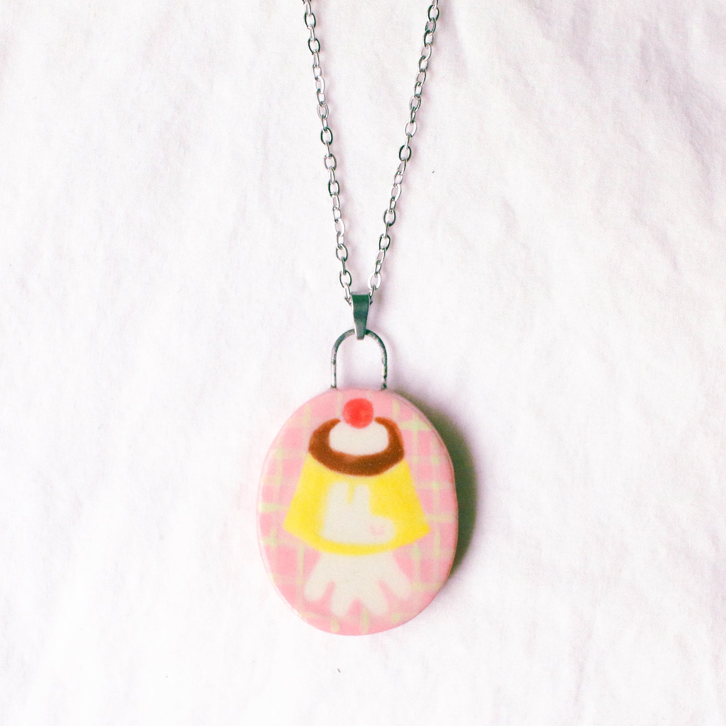 'Pudding Rabbit' Handmade Ceramic Necklace