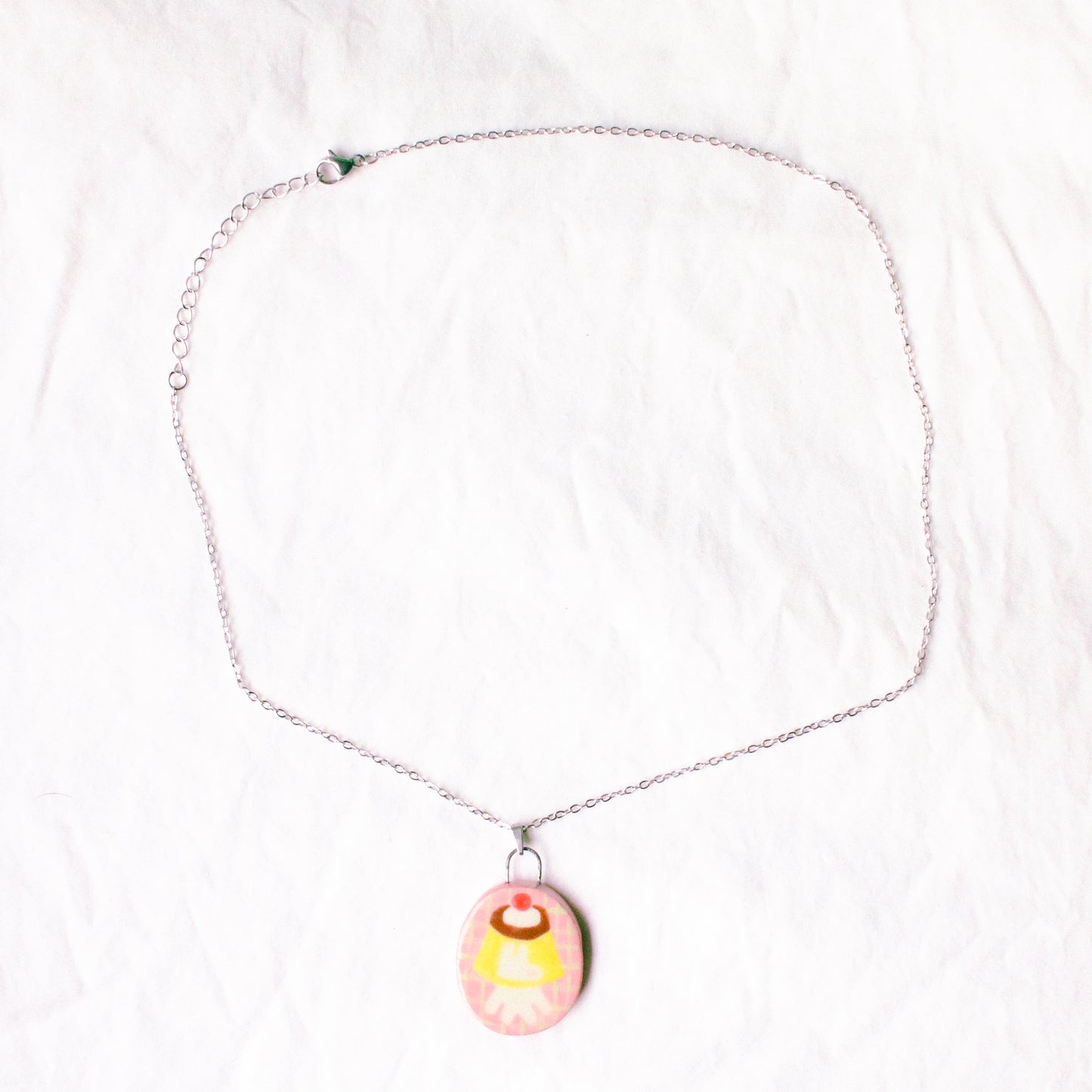 'Pudding Rabbit' Handmade Ceramic Necklace
