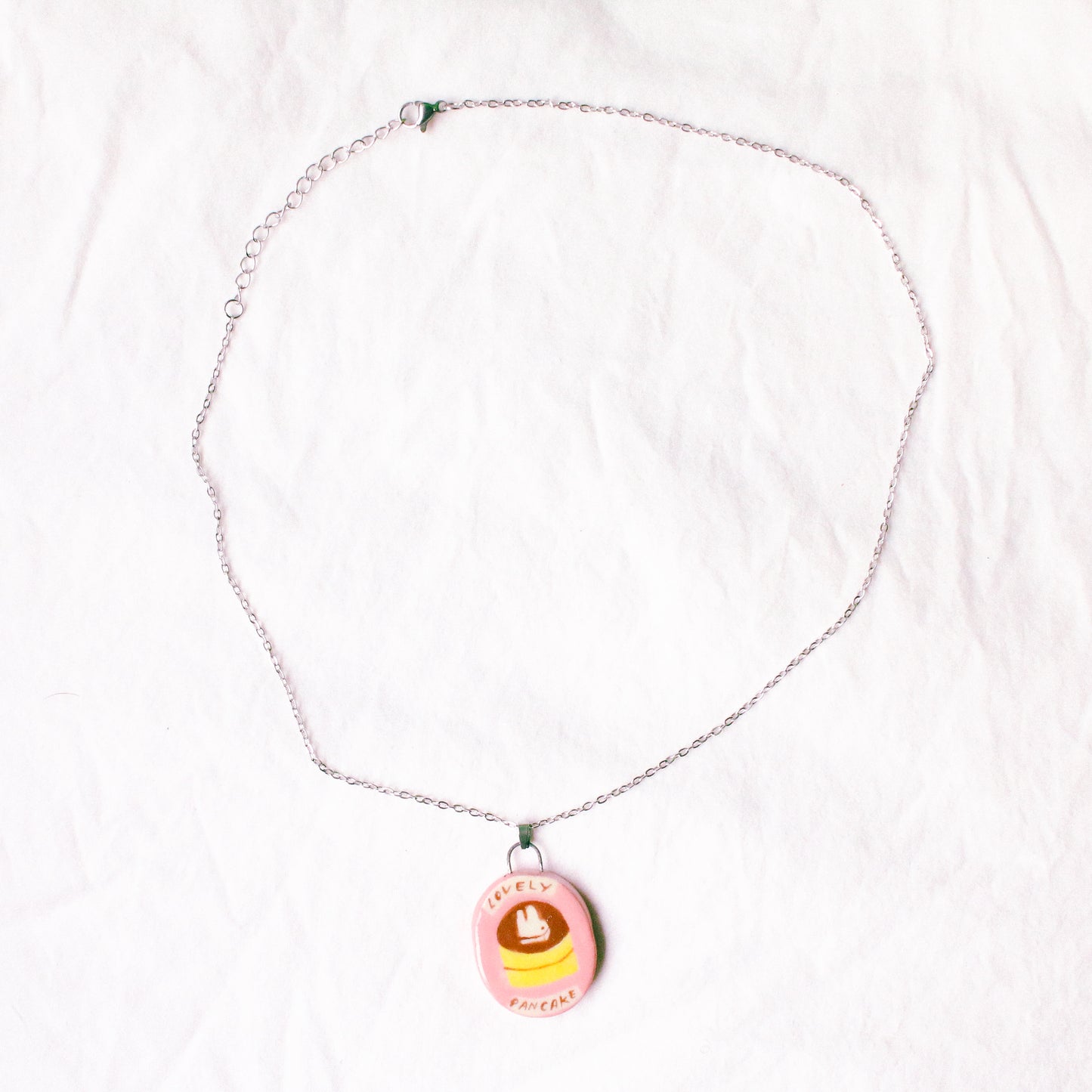 'Lovely Pancake' Handmade Ceramic Necklace