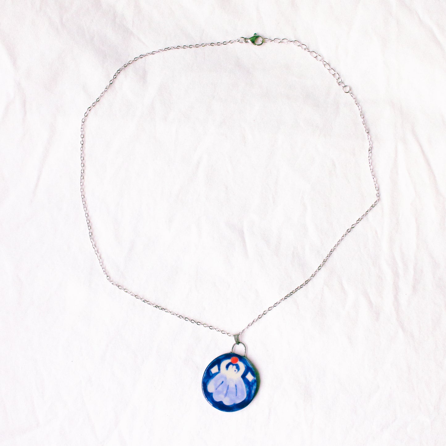'Blue Jelly' Handmade Ceramic Necklace