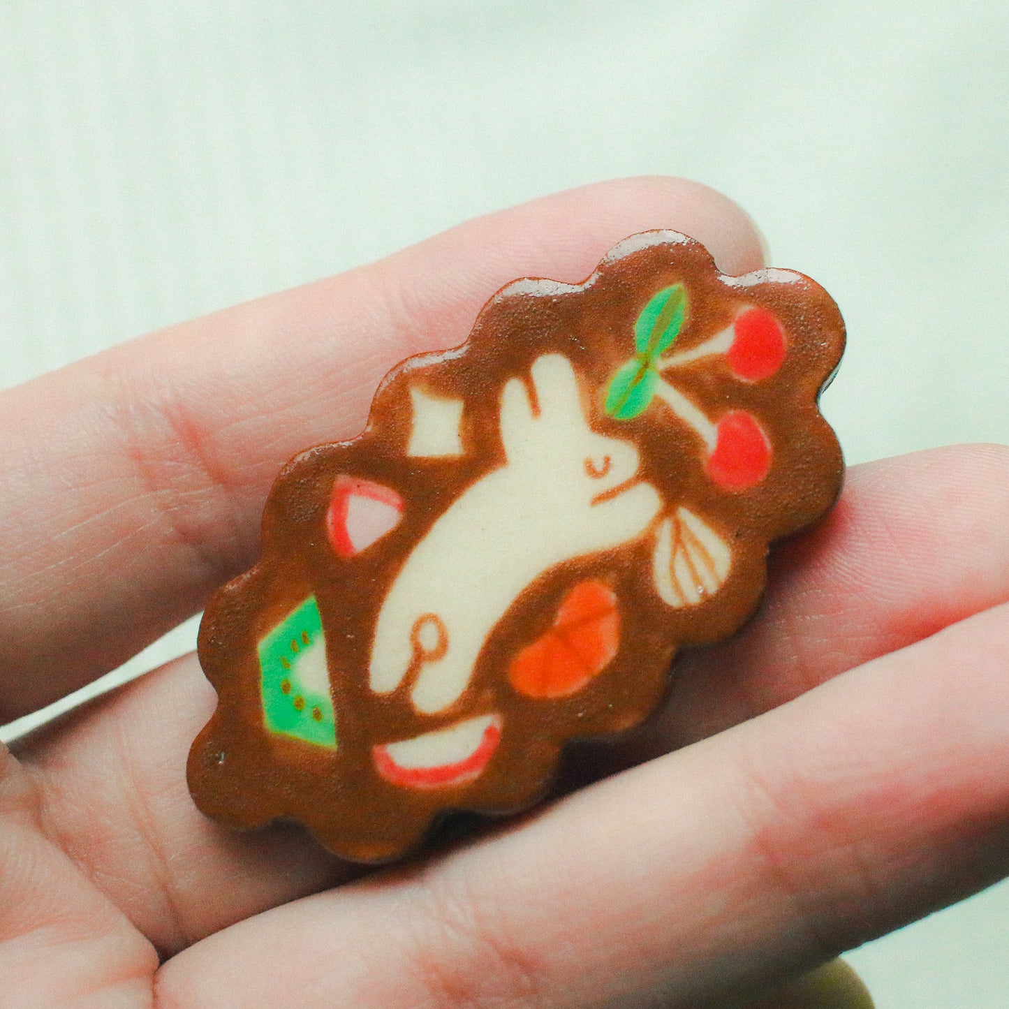 'Fruits a la Mode (ver 2.)' Handmade Ceramic Hair Clip