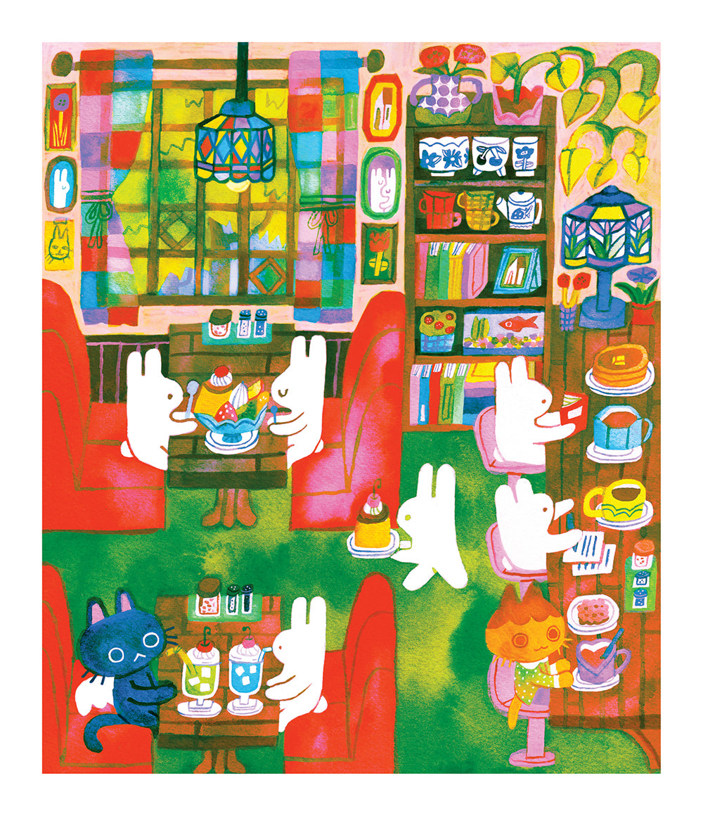 'Afternoon at the Kissaten' Art Print ~ 6x7