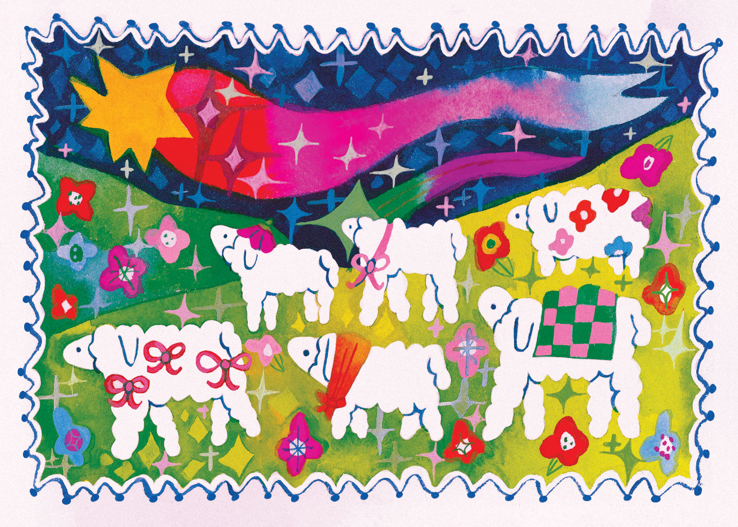 'Well Dressed Sheep' Art Print ~ 5x7