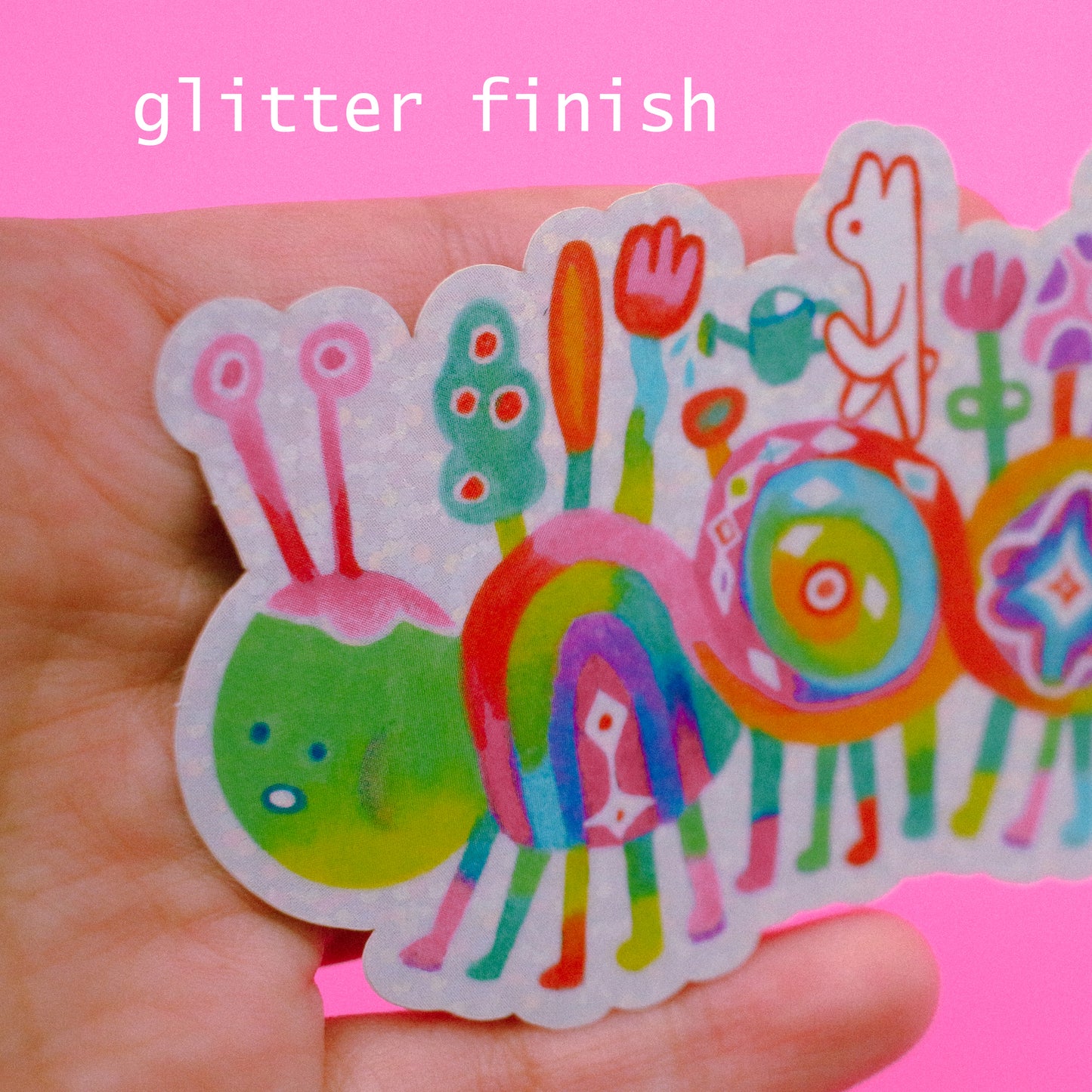 Midnight Garden 'Caterpillar' JUMBO (4 inch) Vinyl Sticker