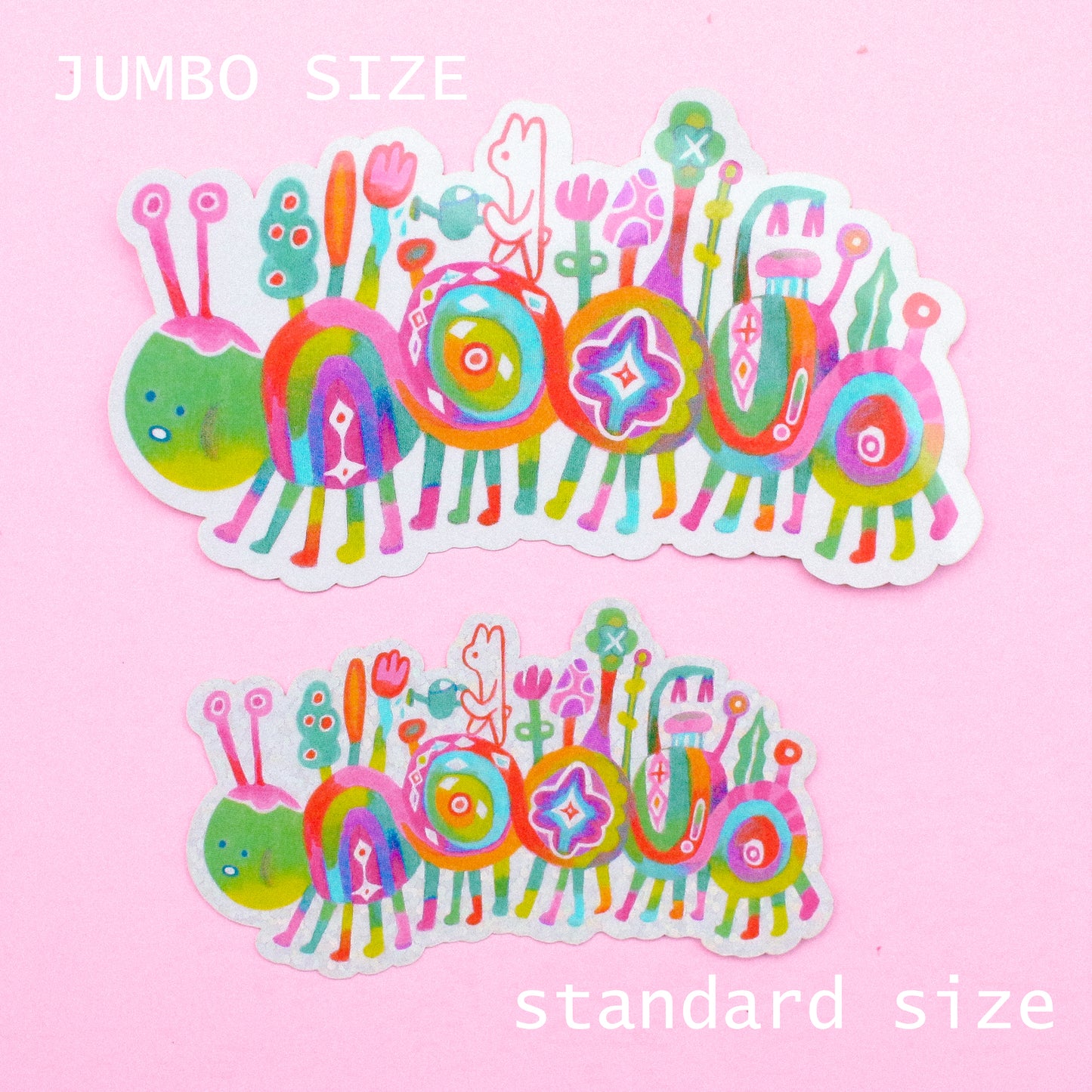 Midnight Garden 'Caterpillar' JUMBO (4 inch) Vinyl Sticker