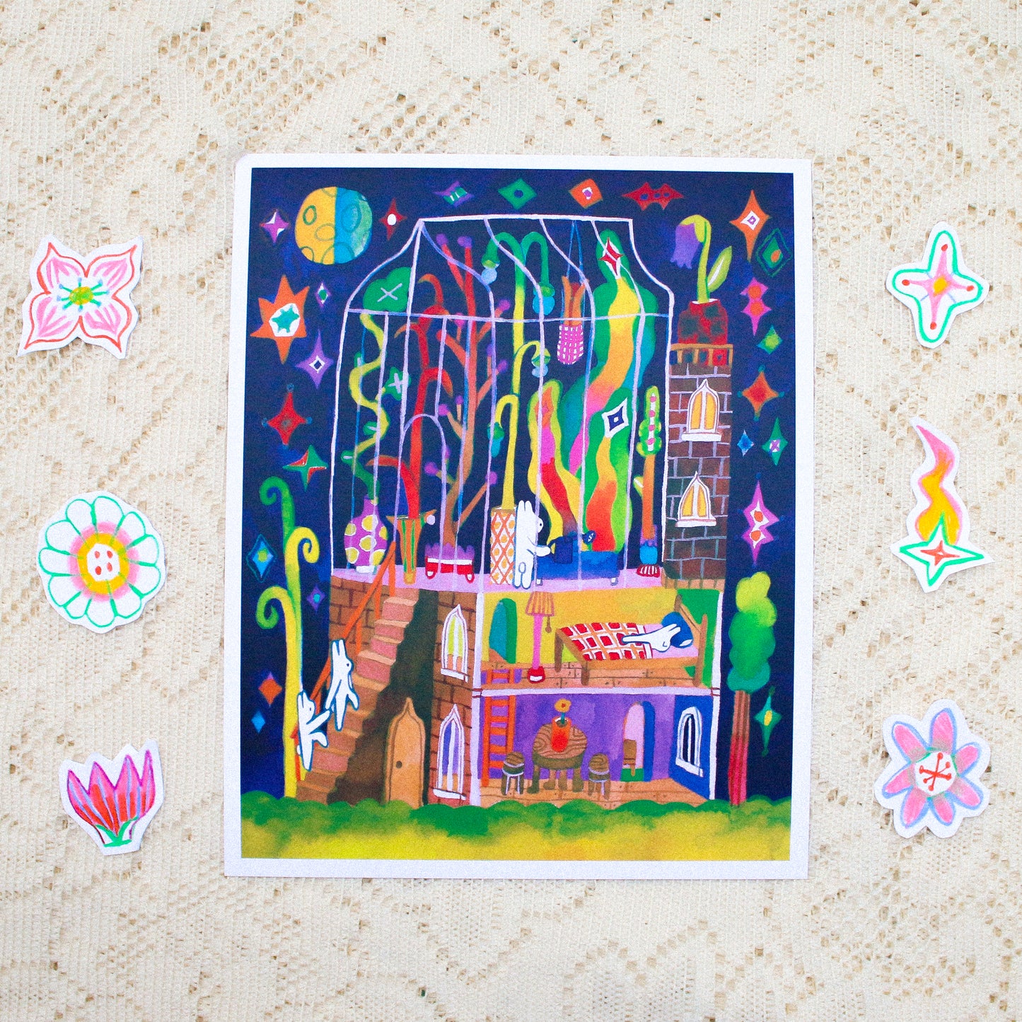 'The Greenhouse' Art Print ~ 8x10