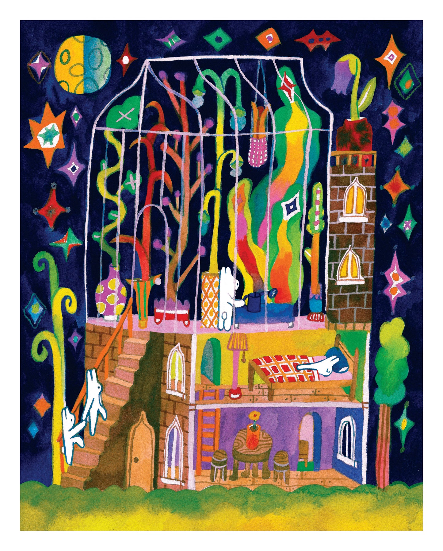 'The Greenhouse' Art Print ~ 8x10