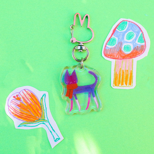Odd Rabbit Town 'Turnip' Glitter Acrylic Charm
