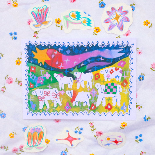 'Well Dressed Sheep' Art Print ~ 5x7