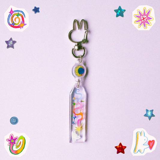 'Starcatcher' Glitter Acrylic Charm