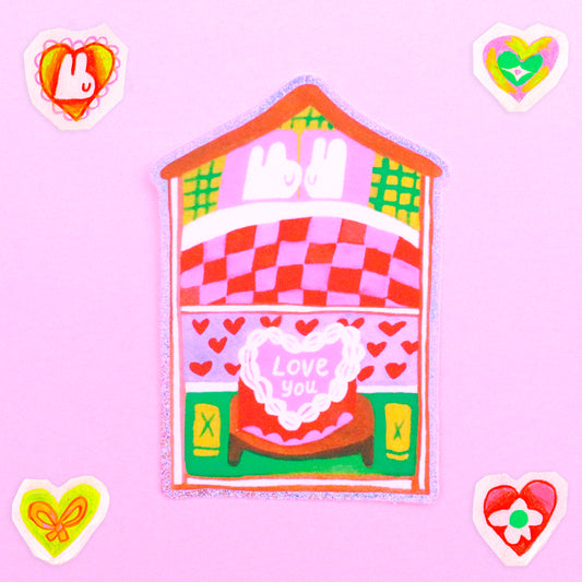 'Our House' Glitter Vinyl Sticker