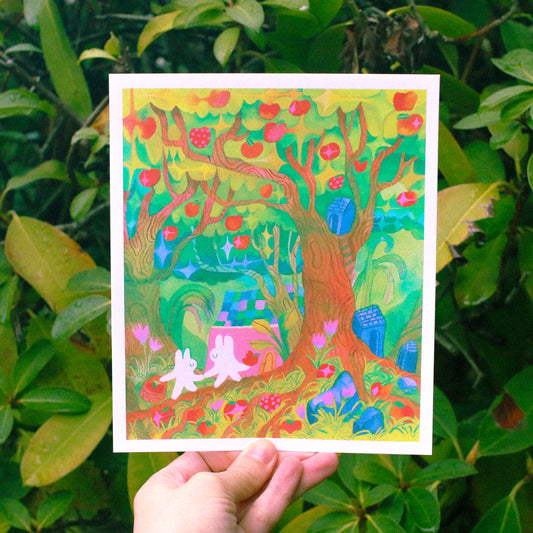 'Apple Picking Date' Art Print ~ 6x7