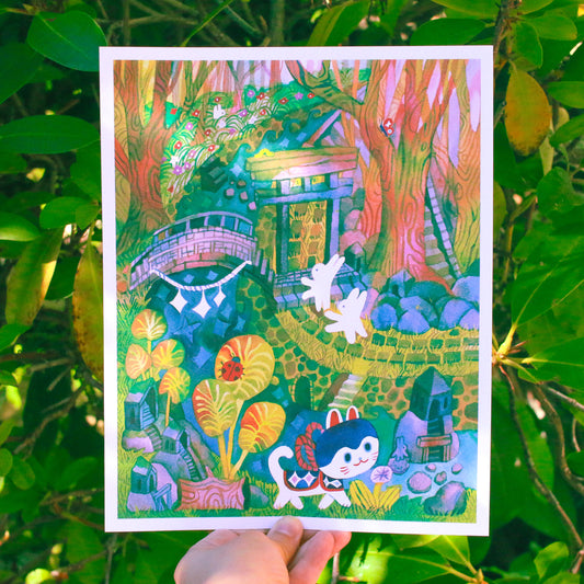 'Somewhere Deep in the Forest' Art Print ~ 8x10