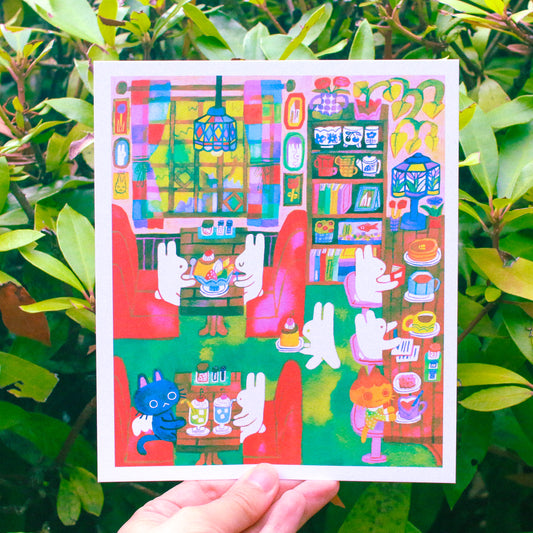 'Afternoon at the Kissaten' Art Print ~ 6x7