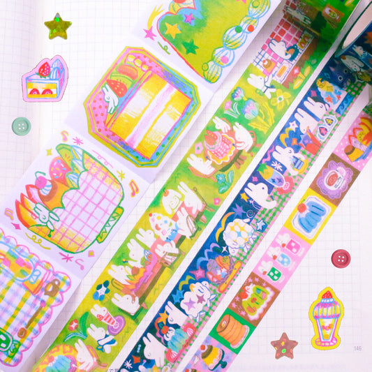 SET OF 4 ~ Odd Rabbits Washi (And Memo) Tape