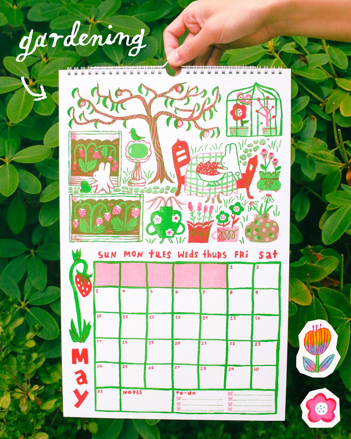 2026 Risograph Calendar Preorder (anything ordered with the preorder will not be shipped until the preorder is shipped)