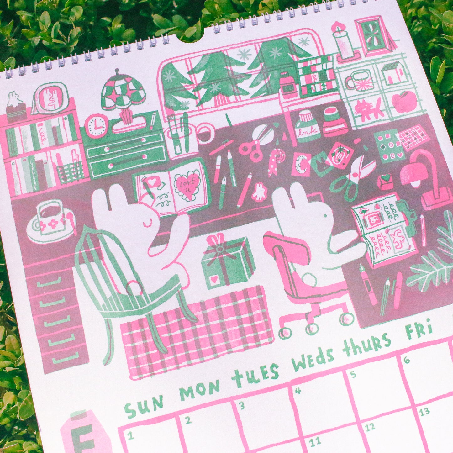 2026 Risograph Calendar Preorder (anything ordered with the preorder will not be shipped until the preorder is shipped)