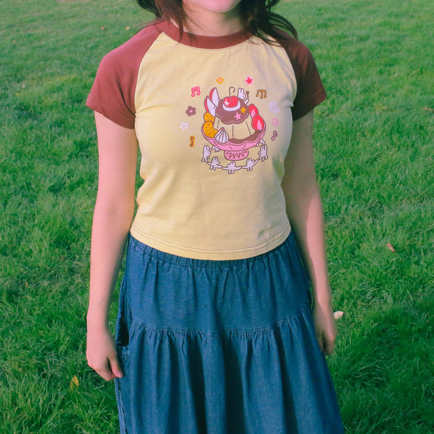 Pudding Crop Tee (please read sizing and washing instructions before purchase)