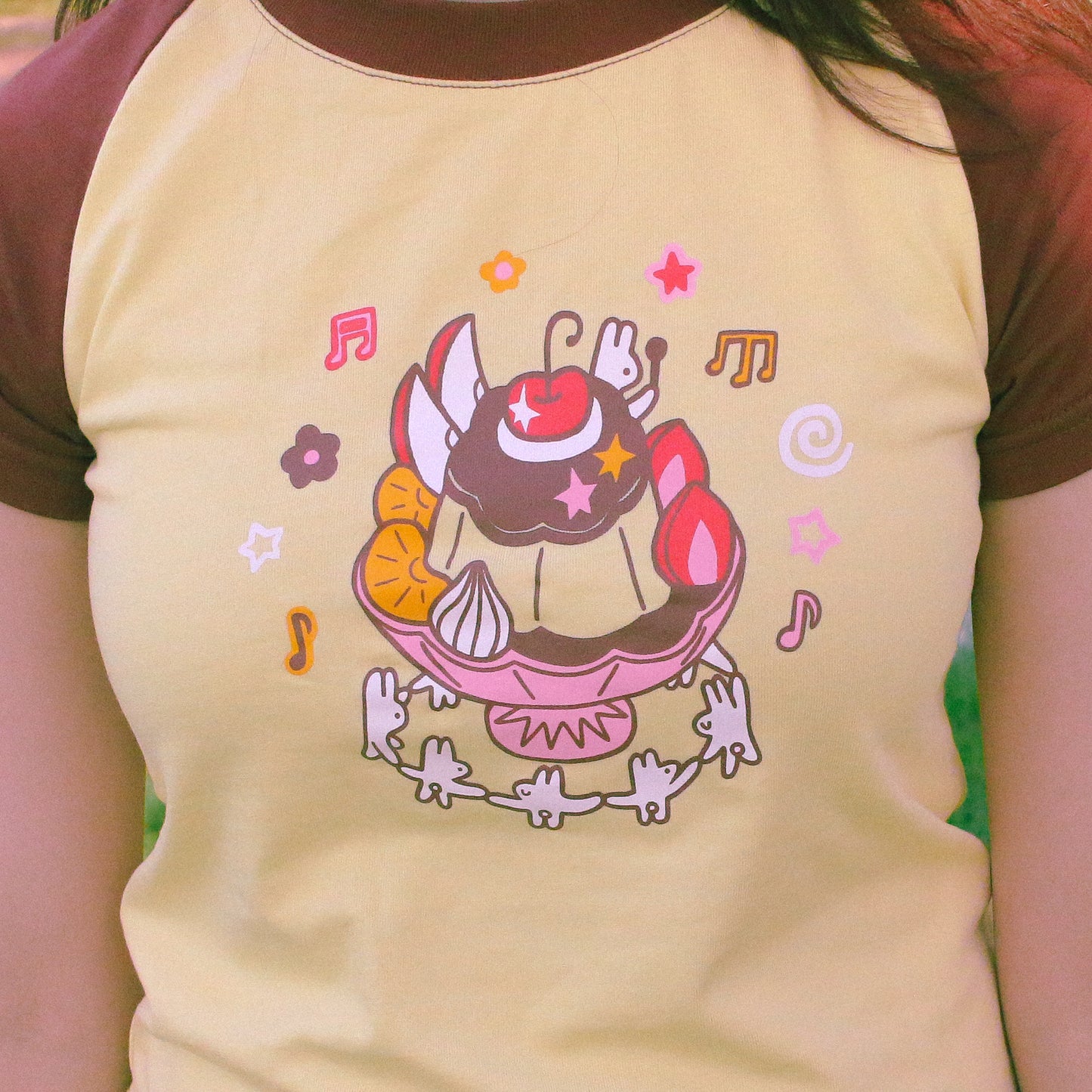 Pudding Crop Tee (please read sizing and washing instructions before purchase)