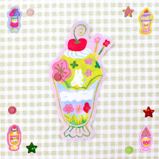 'Sunny Day Parfait' Glitter Vinyl Sticker